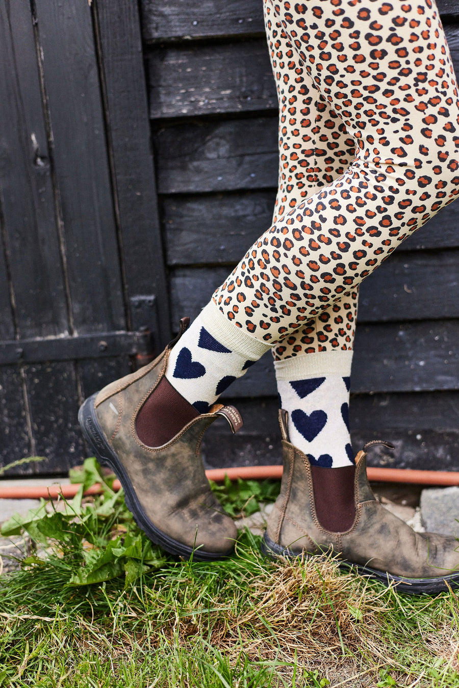 Chaussettes Georgette ##2699AD Coeur Bleu Femme