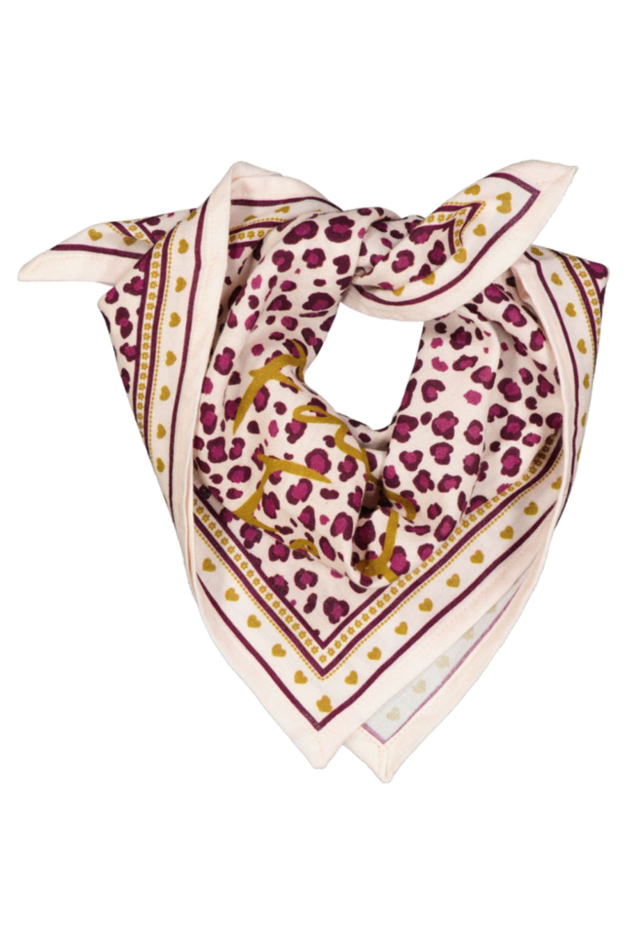 Foulard Jade ##2799BF Léopard violet & ocre grand