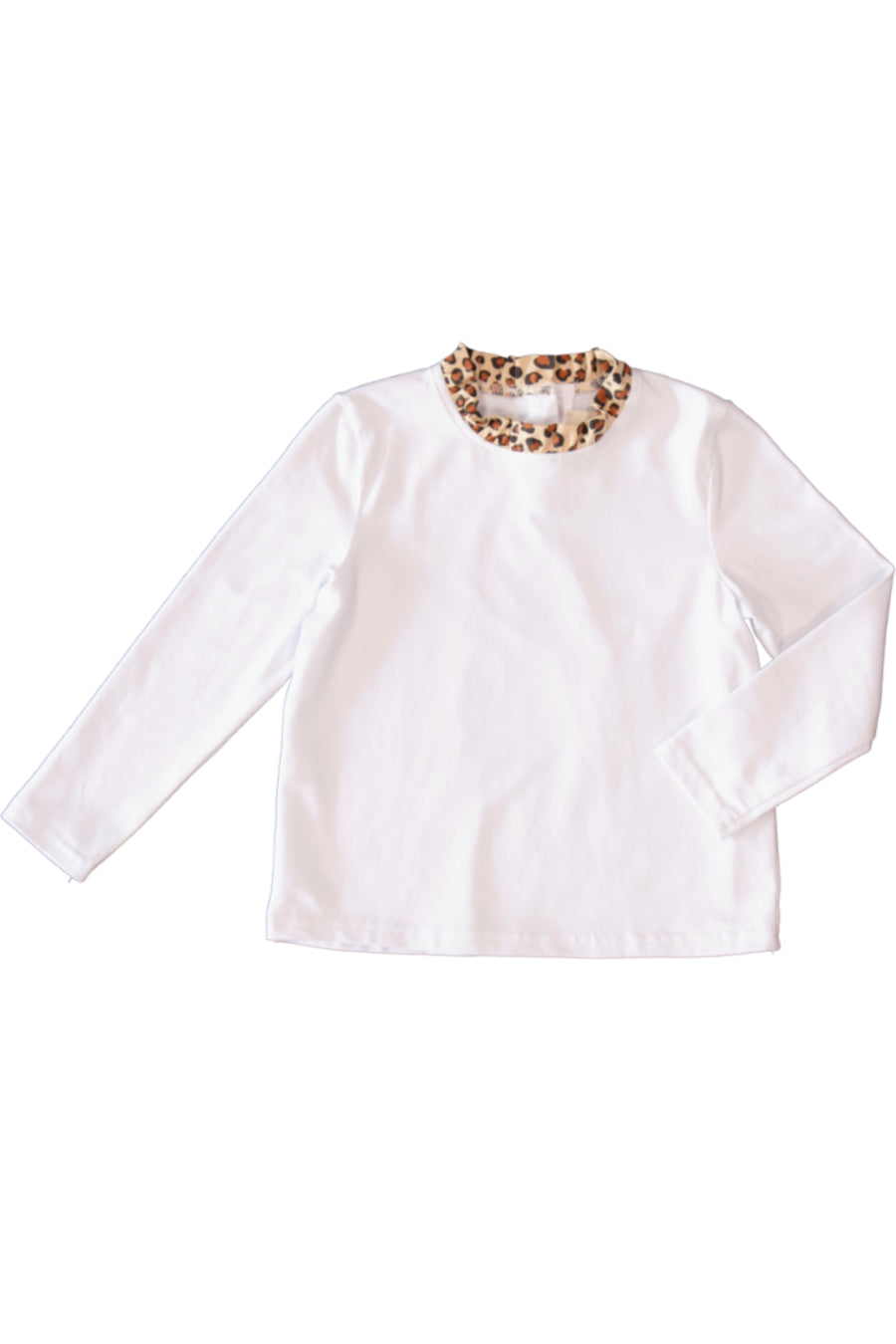 Tee shirt Loulou Femme ##2799Y Blanc et Leopard